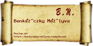 Benkóczky Mályva névjegykártya